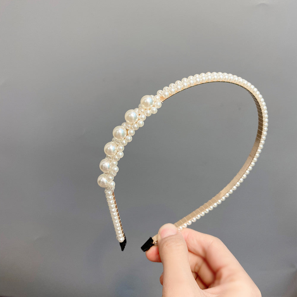 Simple Vintage Pearl Headband for Women