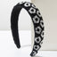 Women's Fashion Leopard Beaded Hairband - Hand-Sewn Rice Beads, Shiny Party Accessory