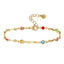 Colorful Zircon Adjustable 18k Gold-Plated Minimalist Anklet