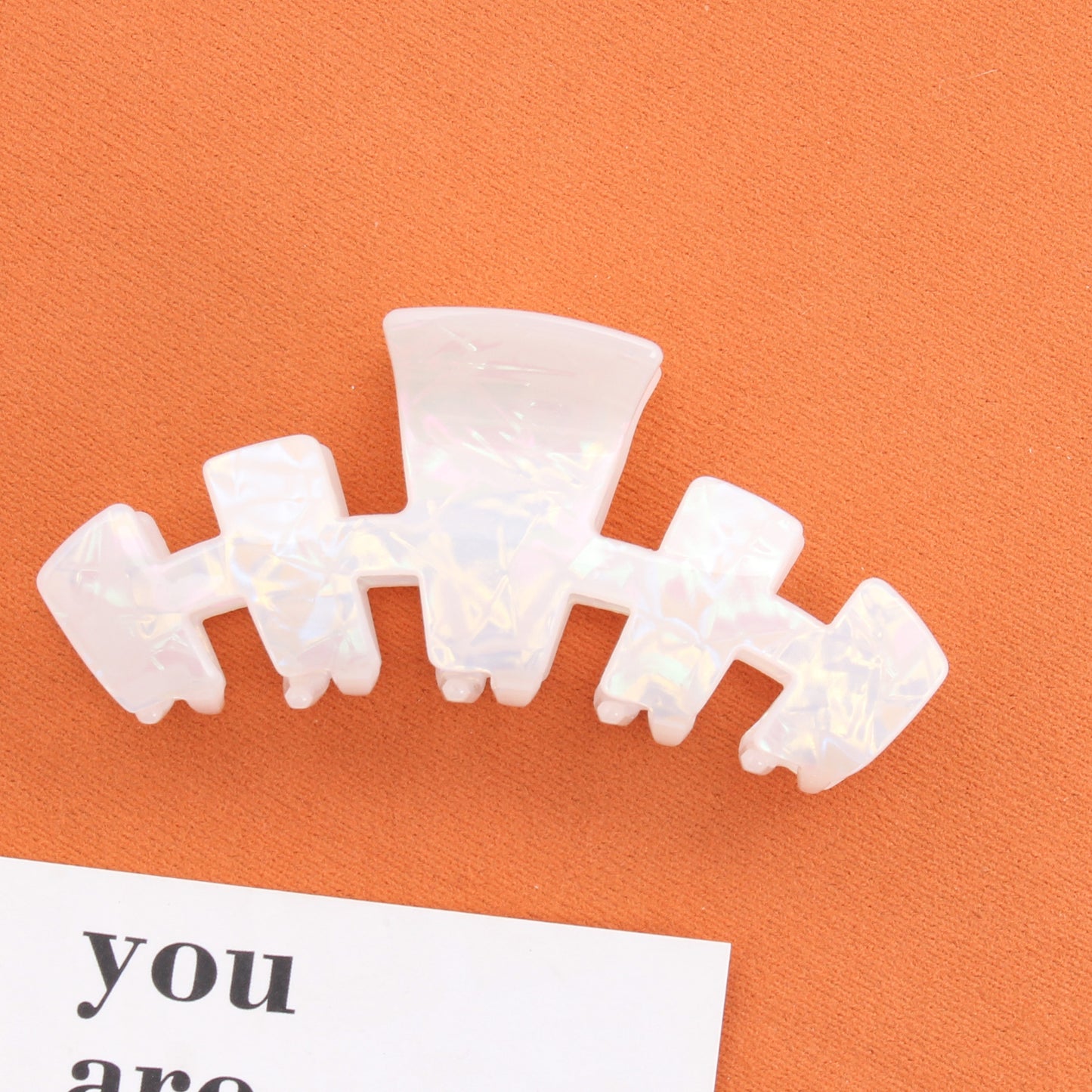 Women's Elegant Color Block Acetate Hair Claw Clip