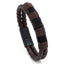 Men's Punk Style Stainless Steel and PU Leather Bracelet