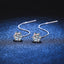 Sterling Silver Moissanite Inlay Classic Drop Earrings