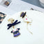 Fashion Cartoon Enamel Butterfly Bow Drop Earrings