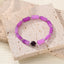 Simple Geometric Crystal Bracelet with Moonstone and Amethyst Beads