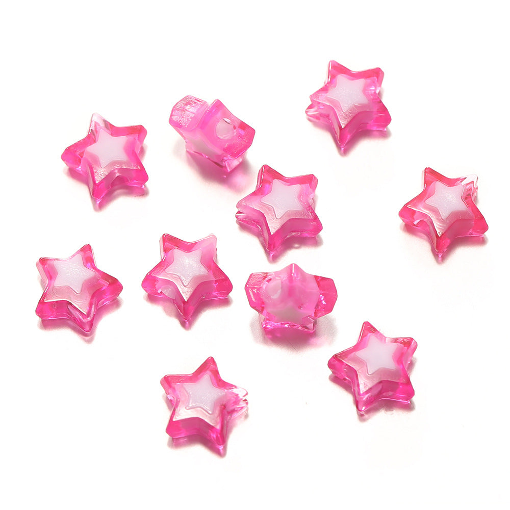 Acrylic Star Beads Double-colored DIY Phone Chain Pendant Accessories