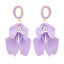 Elegant Petal Zinc Alloy Acrylic Dangle Earrings