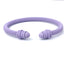 Simple Spiral Stripe Matte Color Open Cuff Bracelet for Women