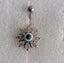 Hip-hop Devil's Eye Sunflower Rhinestone Belly and Nose Ring Jewelry