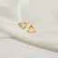 Elegant Triangle Zircon 14K Gold Plated Hoop Earrings