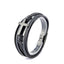 Fashion Cross Stainless Steel Multi-Layer Leather Men's Bracelet