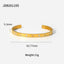 Simple Style Geometric Stainless Steel Bangle Plating Zircon Stainless Steel Bracelets