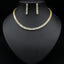 Luxurious Zircon Inlay Women's Jewelry Set - Necklace, Earrings, and Bracelet