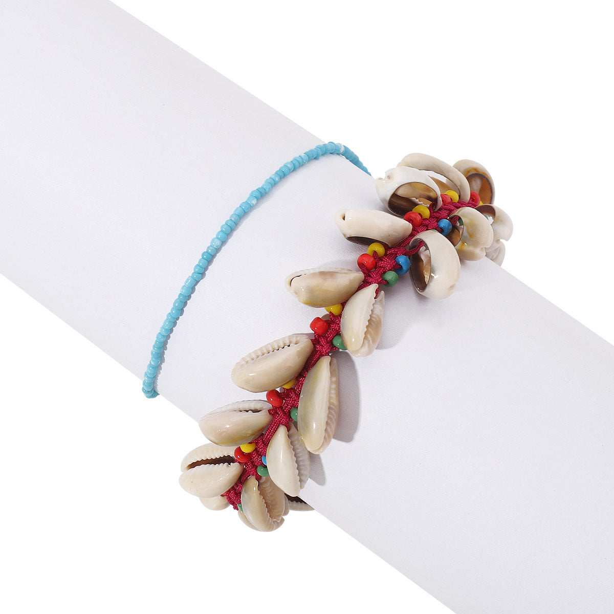 Bohemian Beach Shell & Seed Bead Anklet