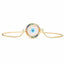 18k Gold Plated Zircon Evil Eye Adjustable Bracelet