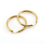 Retro Geometric 18K Gold Plated Titanium Steel Hoop Earrings