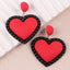 Retro Heart Shape Acrylic Candy Color Drop Earrings