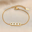 18K Gold Plated Stainless Steel Geometric Zircon Bracelet for Women