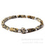 Fashion Crystal Tiger Eye Beaded Bracelet with Stainless Steel Spacer