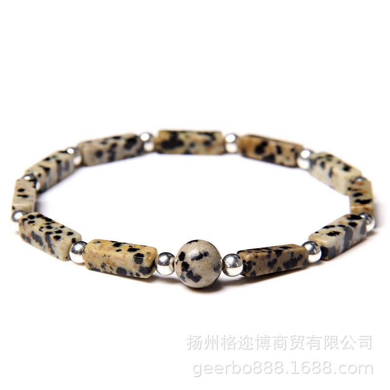 Fashion Crystal Tiger Eye Beaded Bracelet with Stainless Steel Spacer