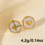 Elegant Heart Shape Stainless Steel Stud Earrings