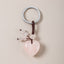 Simple Heart-Shaped Crystal Agate Keychain Pendant