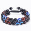 Ethnic Style Evil Eye Natural Stone Beaded Women's Bracelet with Tiger Eye and Black Magnet Stones