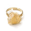 Fashion Irregular Natural Stone Adjustable Copper Plated Ring