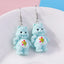 Cartoon Style Fruit Bear Resin Three-dimensional Women'S Drop Earrings