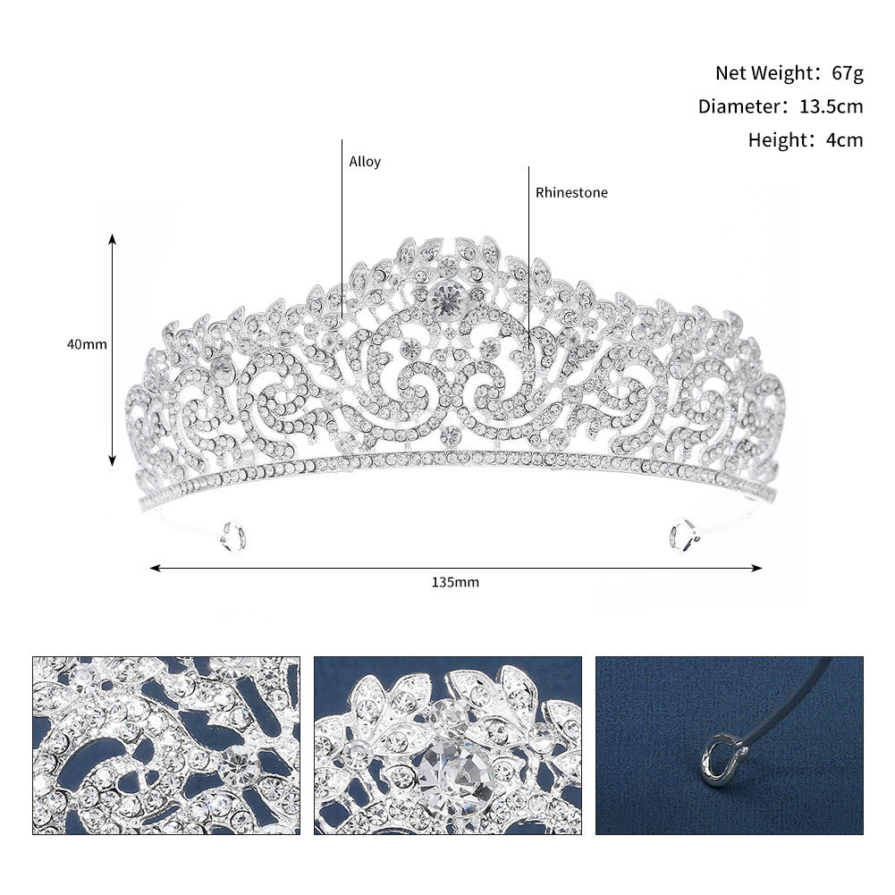 Elegant Rhinestone Alloy Bridal Tiara for Weddings