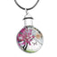 Fashion Dried Flower Glass Pendant Necklace for Women