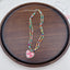 Colorful Flower Butterfly Beaded Pendant Necklace for Women