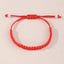 Fashion Retro Solid Color Red Rope Beaded Bracelet for Women