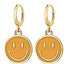 1 Pair Cartoon Style Smiley Face Alloy Enamel Unisex Earrings