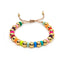 Fashion Bohemian Multicolor Soft Clay Beaded Women's Bracelet with 18k Gold Plated Beads