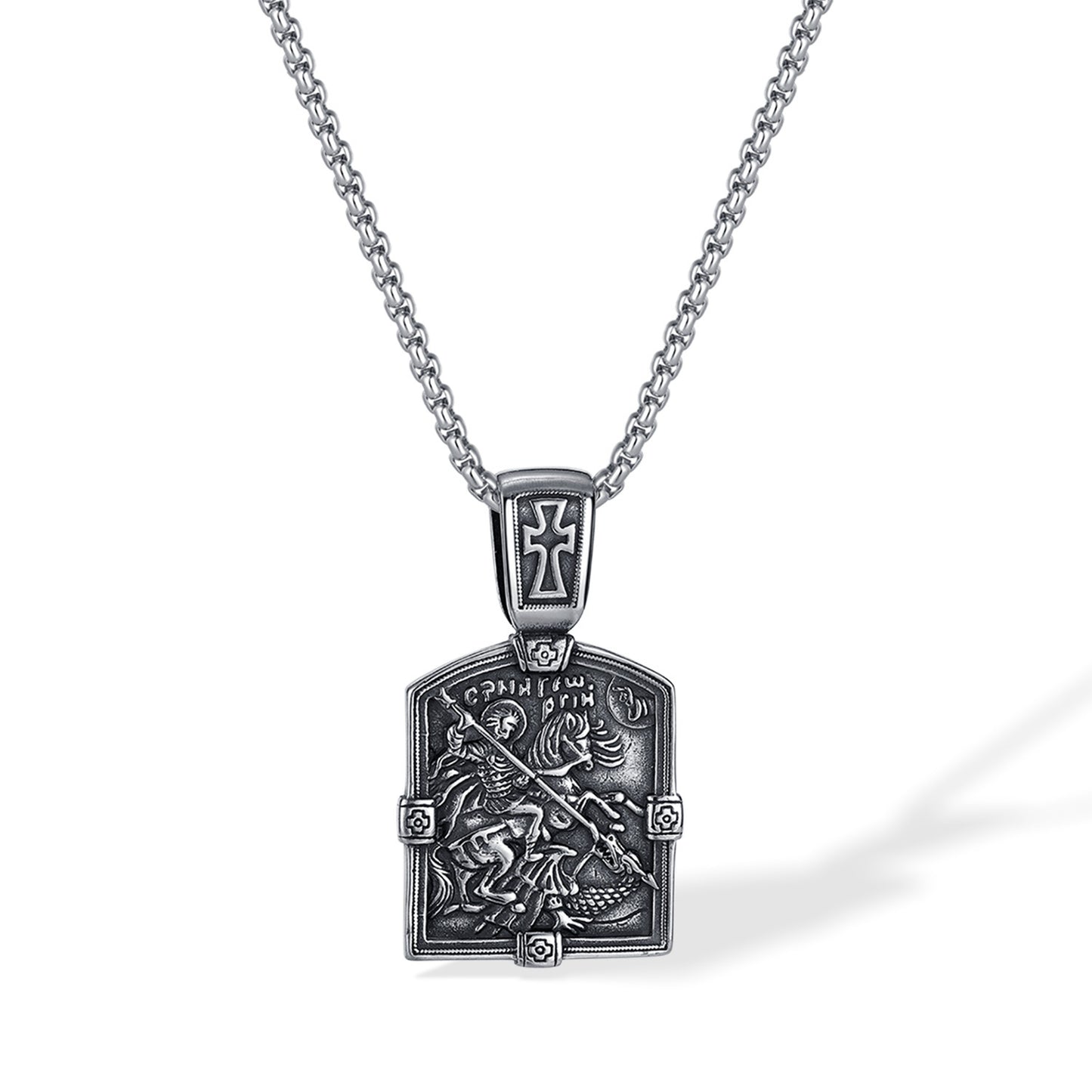 Hip-Hop Vintage Geometric Stainless Steel Men's Pendant Necklace