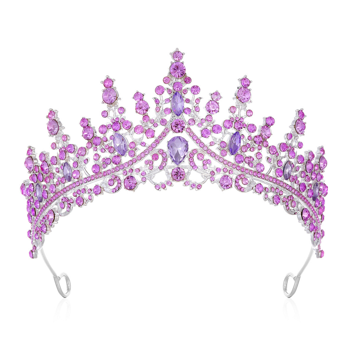 Women's Elegant Rhinestone Alloy Crown Bridal Headgear for Weddings and Parties