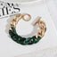 Fashion Color Block Alloy Plated Women's Bracelet with Resin Buckle and Metal Chain Design