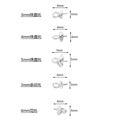 Sterling Silver Flower Bead Caps for DIY Jewelry Making