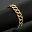 Hip-hop Geometric Alloy Rhinestone Cuban Chain Men's Bracelet