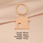 Stainless Steel House Pendant Keychain with 18K Gold Plating