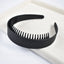 Women's Solid Color ABS Hair Band with Anti-Slip Teeth