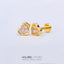 Heart Shape Snake & Butterfly Zircon Titanium Steel Lip and Ear Stud