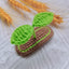 Handmade Green Wool Knit Hair Clip for Kids