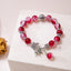 Simple Style Round Crystal Beaded Bracelet with Butterfly and Elephant Charms