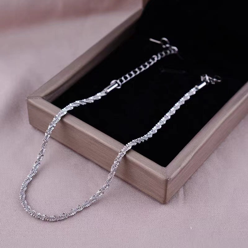 Casual Minimalist 18K Gold Plated Stainless Steel Women's Anklet