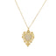 Devil's Eye Heart Shaped Zircon Pendant Necklace in Gold Plated Copper