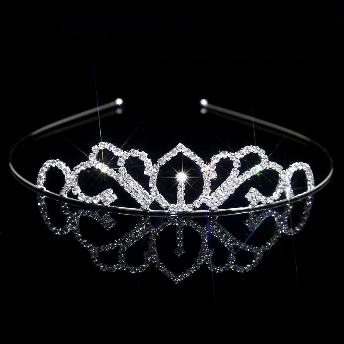 Women's Elegant Bridal Rhinestone & Pearl Crown Headband