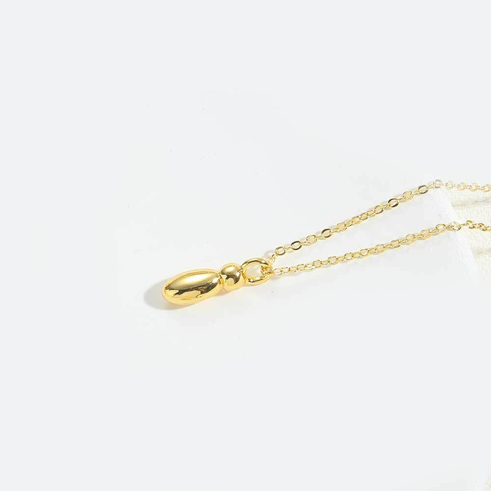 14K Gold Plated Copper Initial Pendant Necklace