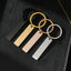 Simple Style Solid Color Stainless Steel Customizable Pendant Keychain