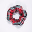 Retro Christmas Plaid Hair Tie with Sweet Balls Ornament